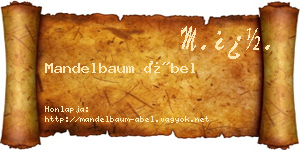 Mandelbaum Ábel névjegykártya